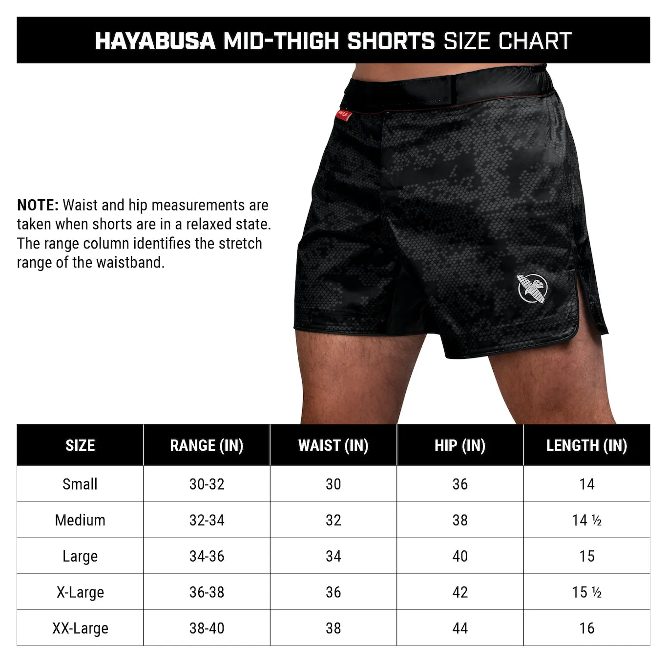 Hayabusa Hex Mid Thigh MMA Shorts