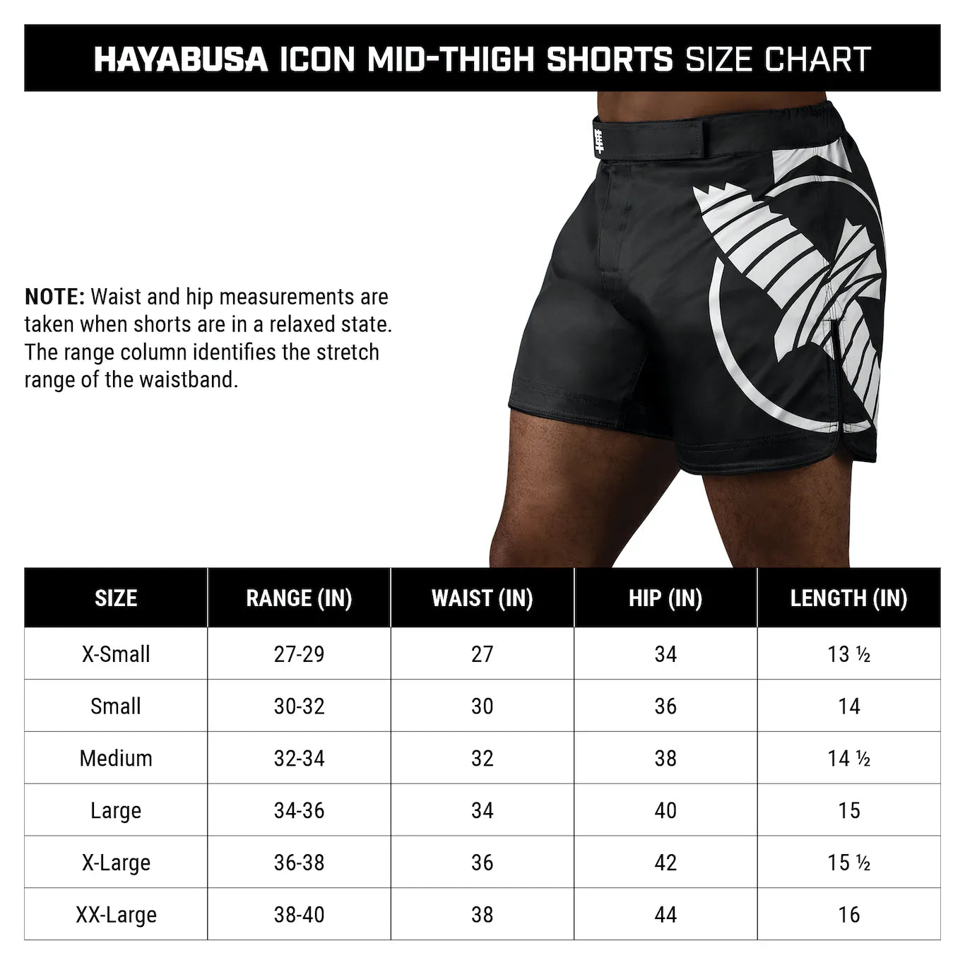 Hayabusa Icon Mid Thigh MMA Shorts