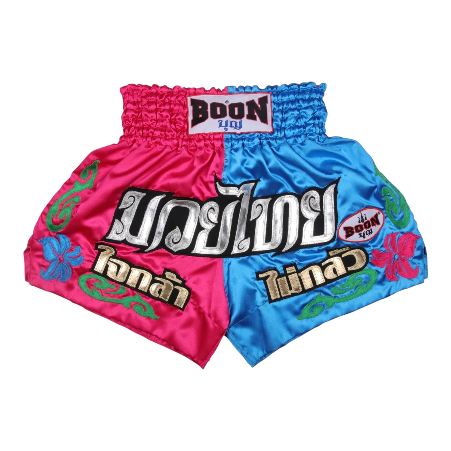 Boon Pink-Blue Muay Thai Shorts